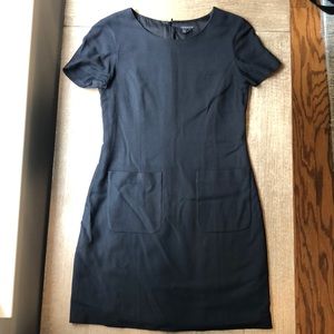 Theory Corti Sheath Mini Dress in Navy